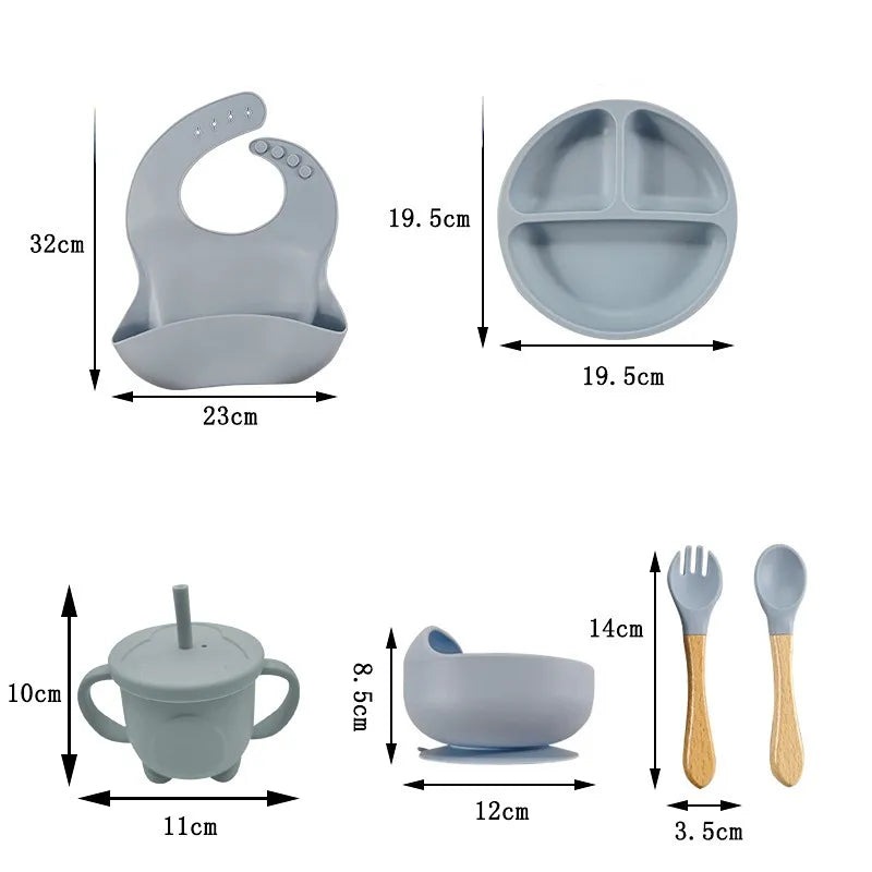 Baby mealset™/ Ensemble alimentation en silicone pour bébé